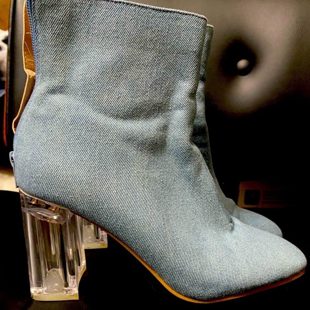Jean Boots with Clear Heel